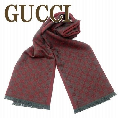 高級 GUCCI グッチ GG 総柄 ストライプ ウール リバーシブル マフラー マフラー/ショール ストア販売
