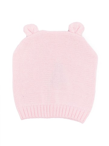 Little Bear - knitted cotton beanie - kids - Cotton - 6 mth - Pink