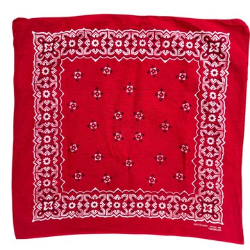 復古 60 年代 Colorfast Hav-A-Hank 紅色頭巾 100% 純棉西部手帕