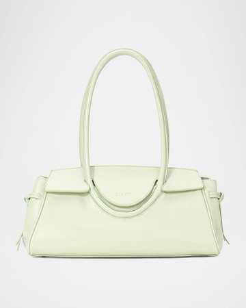 Maude Fold-Over Flap Leather Shoulder Bag