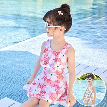 【chiao!Babe 俏寶貝】1件組 兒童公主無袖連身泳裝(XL-4XL/兩色可選/泳衣/褲裙/游泳)