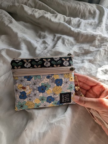 雙拉鍊零錢包-叢林裡的貓