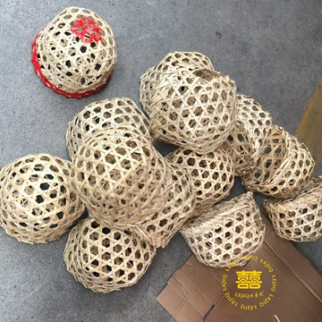 潮汕結婚新娘子陪嫁手工用品新婚回禮雞籠仔純工藝編制竹子竹籠籃