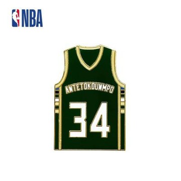 NBA 球衣徽章 公鹿隊 #34 Antetokounmpo 綠色系-NBPA-PN240026