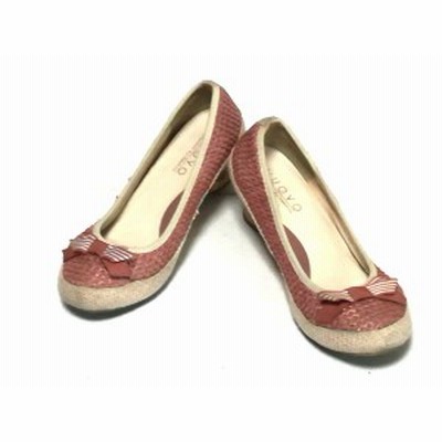 ホーキンス Hawkins パンプス M レディース ピンク 白 リボン Nuovo Collection By Hawkins ストロー 化学繊維 中古 通販 Lineポイント最大get Lineショッピング