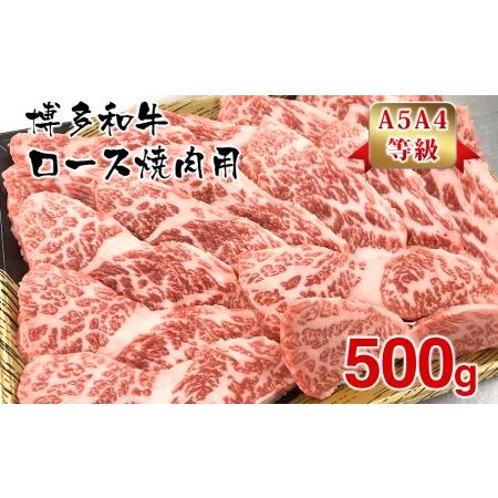 ふるさと納税 博多和牛ロース焼肉用500g 福岡県田川市