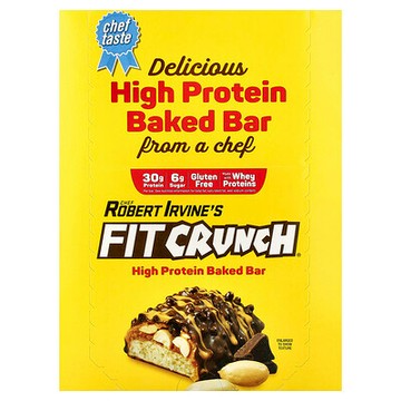 FITCRUNCH, 乳清蛋白能量棒，花生果酱口味，12 根，每根 3.10 盎司（88 克）