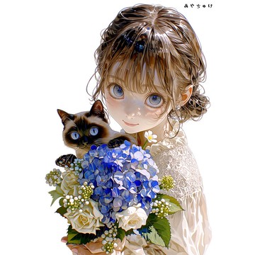 【4 月新品 3】07-120-0124 人物貼紙 春日女孩與動物