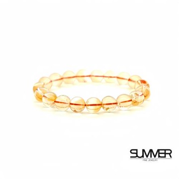 【SUMMER寶石】招財聚財開運黃水晶手珠 (9mm)