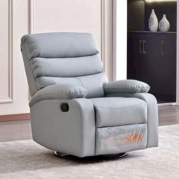 【obis】HUGH貓抓皮電動旋轉搖椅(單人沙發 電動沙發)灰色