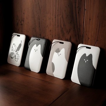 大頭貓貓-滑蓋式硬殼卡套