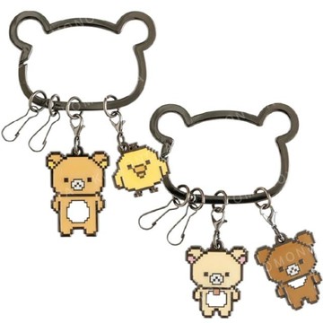 小禮堂 San-X 拉拉熊 金屬造型登山扣鑰匙圈 (電動款)