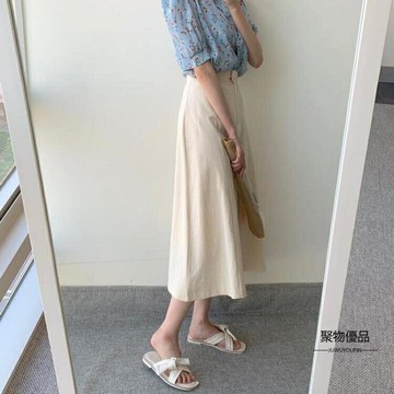 連身裙微胖女生大碼顯瘦遮肉套裝【聚物優品】