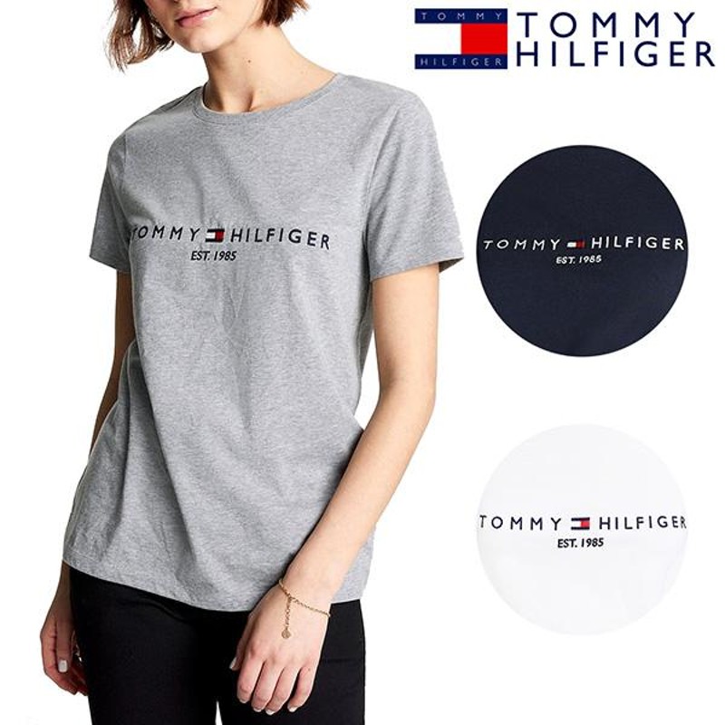 トミーヒルフィガー Tシャツ 半袖 ロゴ かわいい レディース シンプル