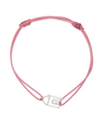 Aliita - 9kt white gold Casita diamond bracelet - women - Cotton/Diamond/9kt White Gold - One Size - Silver