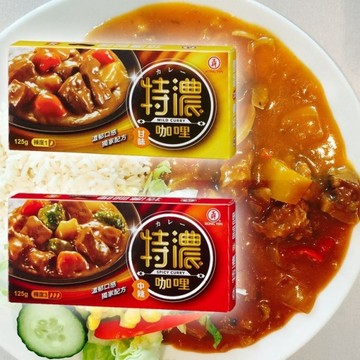 工研 特濃咖哩(125g) 甘味／中辣 款式可選【小三美日】 DS015670 拌飯