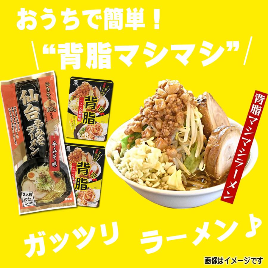 背脂2袋＆仙台辛みそラーメンン2人前×1袋 セット