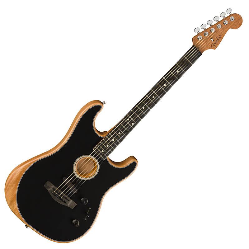 Fender AMERICAN ACOUSTASONIC STRATOCASTER Ebony Fingerboard, Black〈フェンダー〉