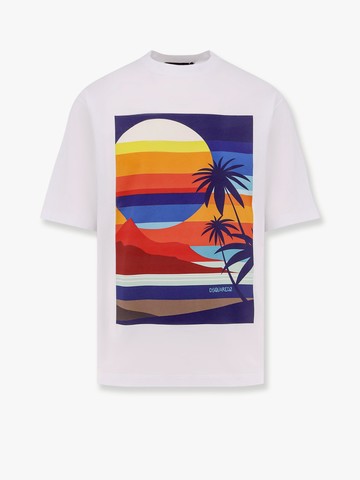 Dsquared2 Summer Lovers cotton t-shirt with multicolor print - DSQUARED2 - gender_Man