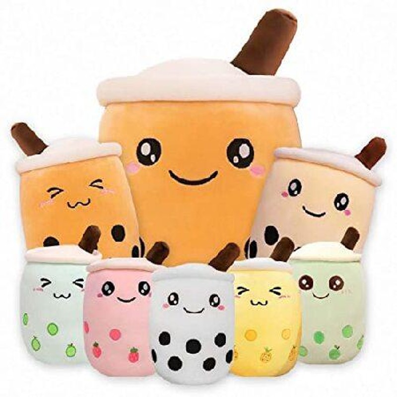 Stuffed Boba Tea Plush Pillow - Variety Boba Milk Tea Plush, Super