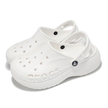 Crocs 洞洞鞋 Baya Platform Clog 女鞋 白 貝雅雲彩克駱格 厚底 增高 卡駱馳 208186100