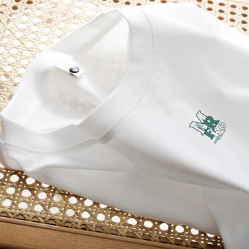 白色t恤男短袖夏季薄款寬松圓領上衣加肥加大碼胖子體恤男款半袖