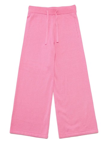 MM6 Maison Margiela Kids - logo-embroidered cotton blend track pants - kids - Viscose/Cotton - 12 yrs - Pink