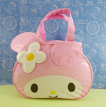 【震撼精品百貨】My Melody 美樂蒂 手提包 白花朵 防水 震撼日式精品百貨