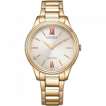 CITIZEN 星辰 光動能大三針時尚女錶 1212購物節 送禮推薦 EM0418-81X