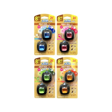 Febreze (2盒任選超值組)汽車空調夾式香氛芳香劑2.5mlx2入/金盒(柔和皂香/甜美花香/綠葉清香/清新柑橘_4款可選)