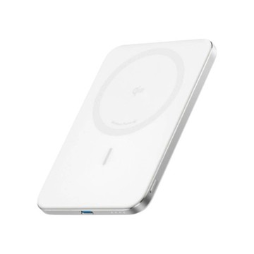 ANKER 安克創新  A1665  5000mAh Qi2 極致輕薄磁吸行動電源-白 綠風潮