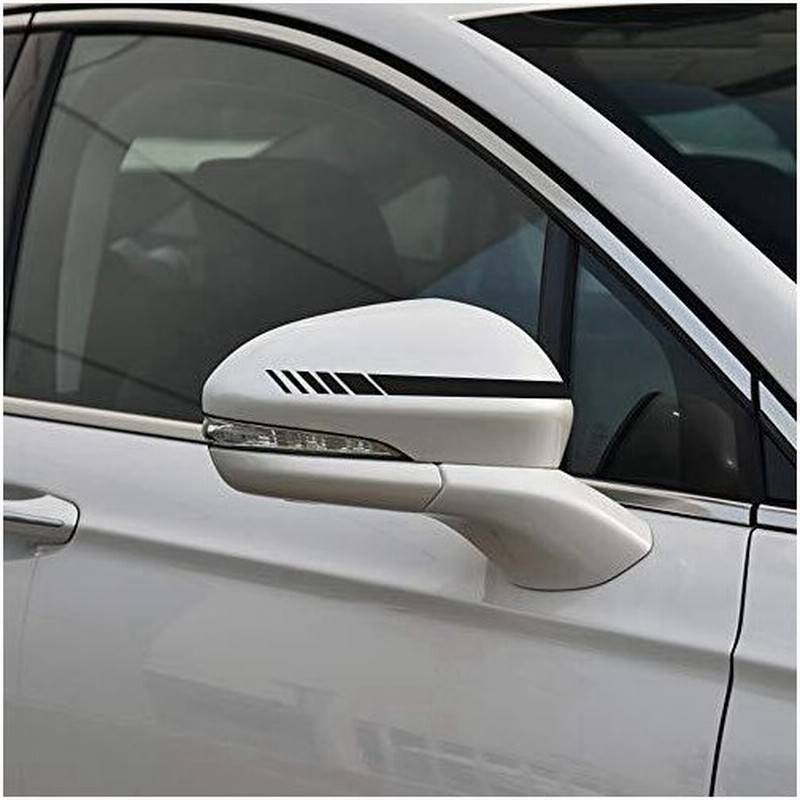 Senzeal 2枚 車 リアビュー ミラー ステッカー 装飾 Diy 車 ボディ ステッカー サイドデカール ストライプ 通販 Lineポイント最大0 5 Get Lineショッピング