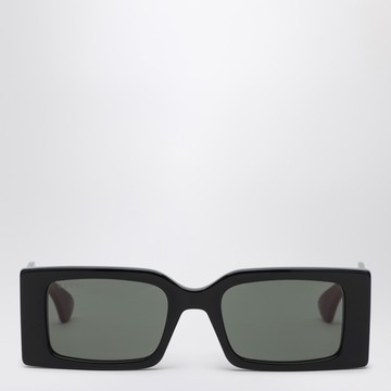 Rectangular Sunglasses in glossy black