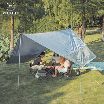 凹凸戶外遮陽天幕沙灘帳多人遮陽棚戶外涼棚雨篷防曬防雨天幕帳篷