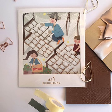 擦拭布/拭鏡布/眼鏡布/超細纖維/台灣風情-布嚕得曬米粉款