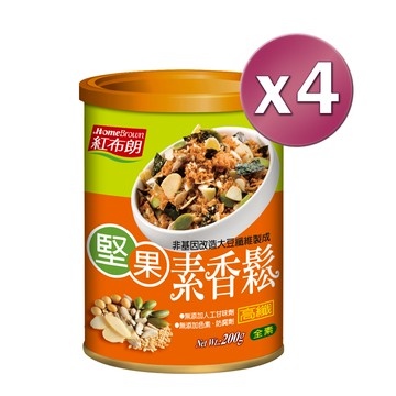 【紅布朗】堅果素香鬆 200gX4罐