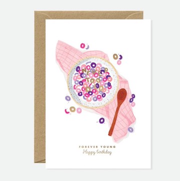 彩色麥片生日卡