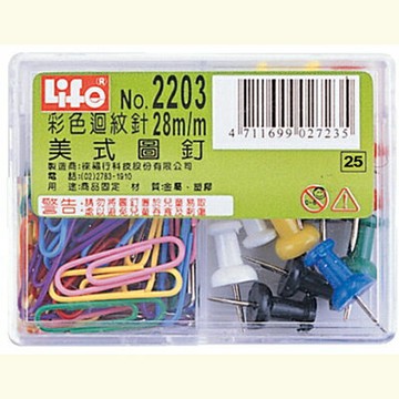 【文具通】Life 徠福NO.2203事務針夾 K4030144【APP滿額下單4%點數(單一帳號最高1000點)】7/31止