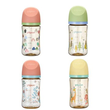 Pigeon 貝親 第三代母乳實感彩繪款PPSU奶瓶240ml-(北歐小鎮/兔子花園/森林星空/動物派對)★衛立兒生活館★