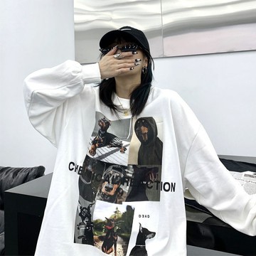 【XL-8XL大尺碼】👩帽T 大學T 長袖大學t 可愛帽t  可愛帽t  大碼情侶裝衛衣女春秋季寬鬆長