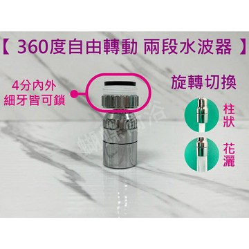 【360度活動兩段出水口】2合1起波器.內牙外牙都可