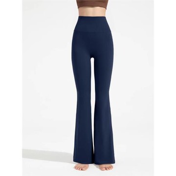 無尷尬瑜伽褲喇叭褲彈力運動高腰提臀蜜桃性感速干跑步健身褲