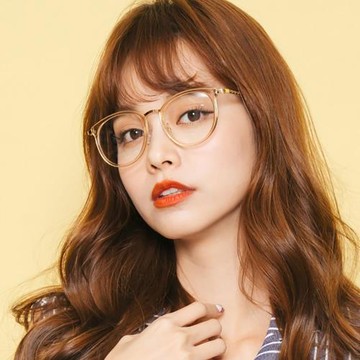 【ALEGANT】韓版拼接設計潮流淡蜜透黃波士頓框金屬鏡腳UV400濾藍光眼鏡