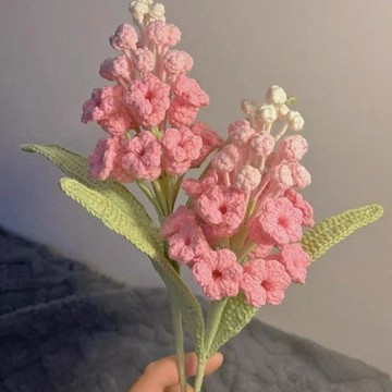 🔥新品🔥風信子勿忘我毛線仿真花永生花手工編織花束diy鉤織針材料包自制DIY手工材料包 永生花束 花朵鉤織