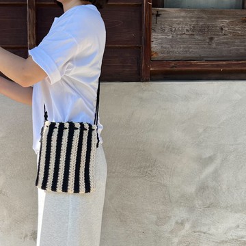 條紋編織包-大款