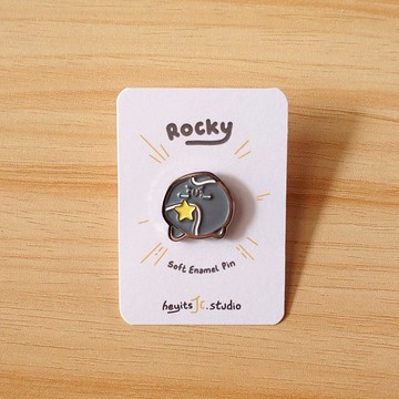 石頭小皮 Rocky - 高質感金屬徽章 / 別針 Enamel Pins
