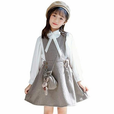 Aculldo 子供服 女の子 ワンピース 可愛い キッズ服 3点セット 可愛い兎バッグ付き 長袖 トップス スカート ガー 通販 Lineポイント最大get Lineショッピング