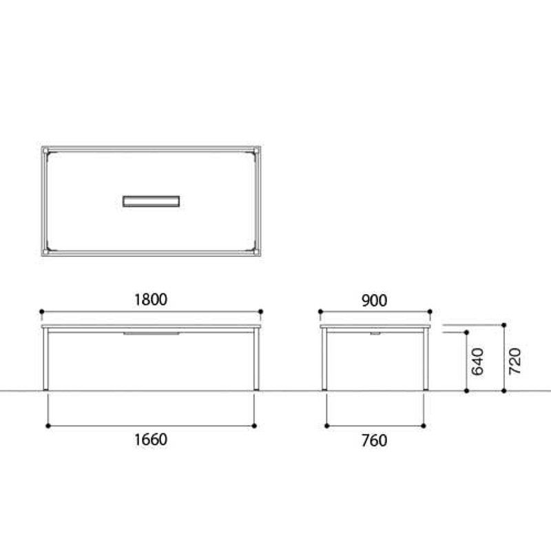 法人送料無料 会議テーブル 配線ボックス付き 幅1800×奥行900mm 抗菌天