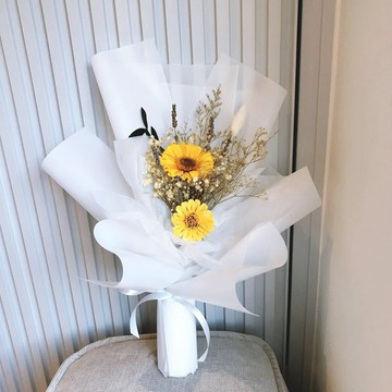 畢業花束-向日葵大型永生花束。永生花束。向日葵花束。生日花束