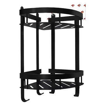 奇麗屋 鋁出奇兵兩層式三角壁掛架  鋁合金材質  24*24*46公分  免釘免鑽高強承重  1個